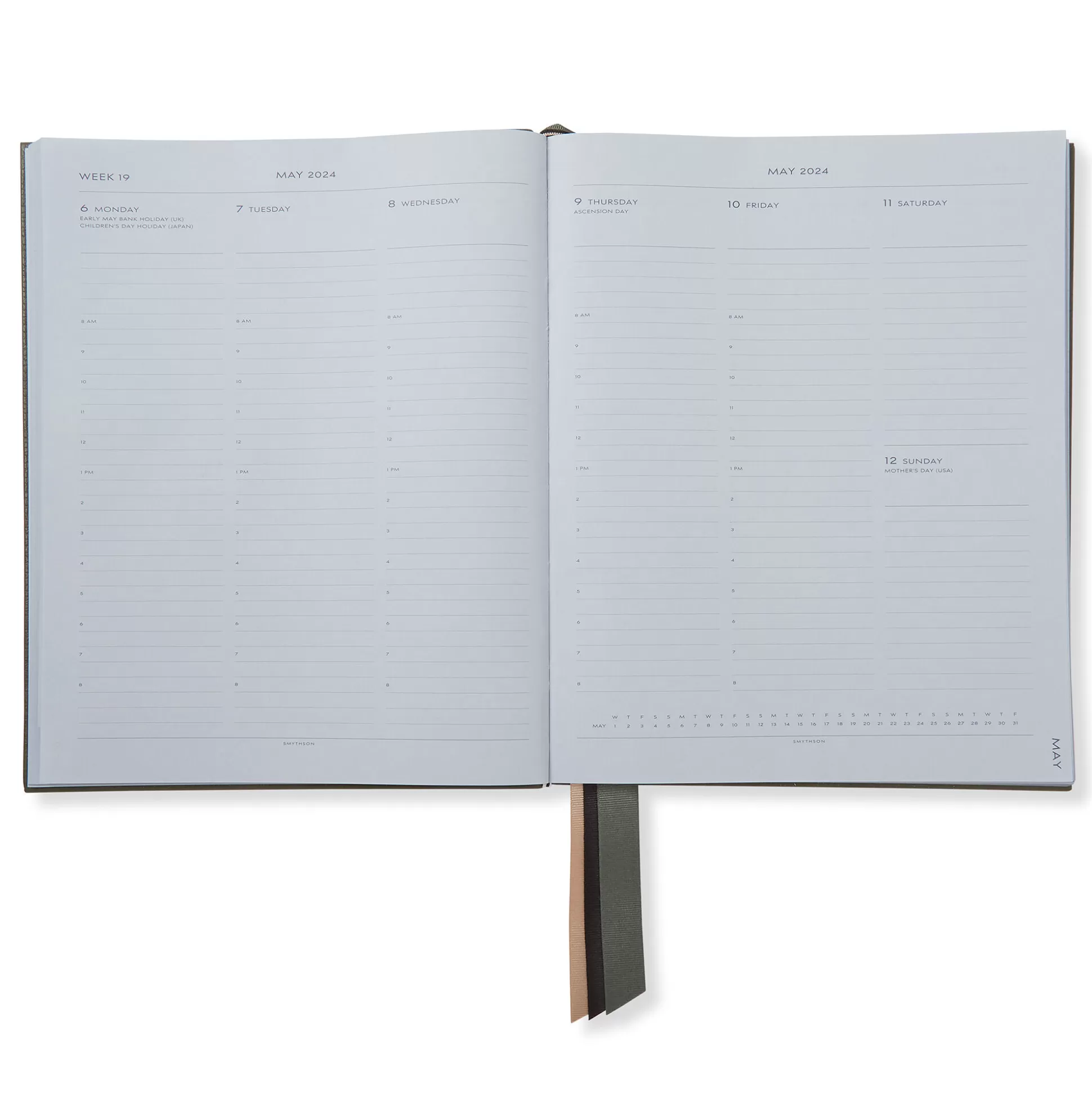 Smythson Desk Diaries^2023-2024 Portobello Weekly Vertical Diary In Ludlow