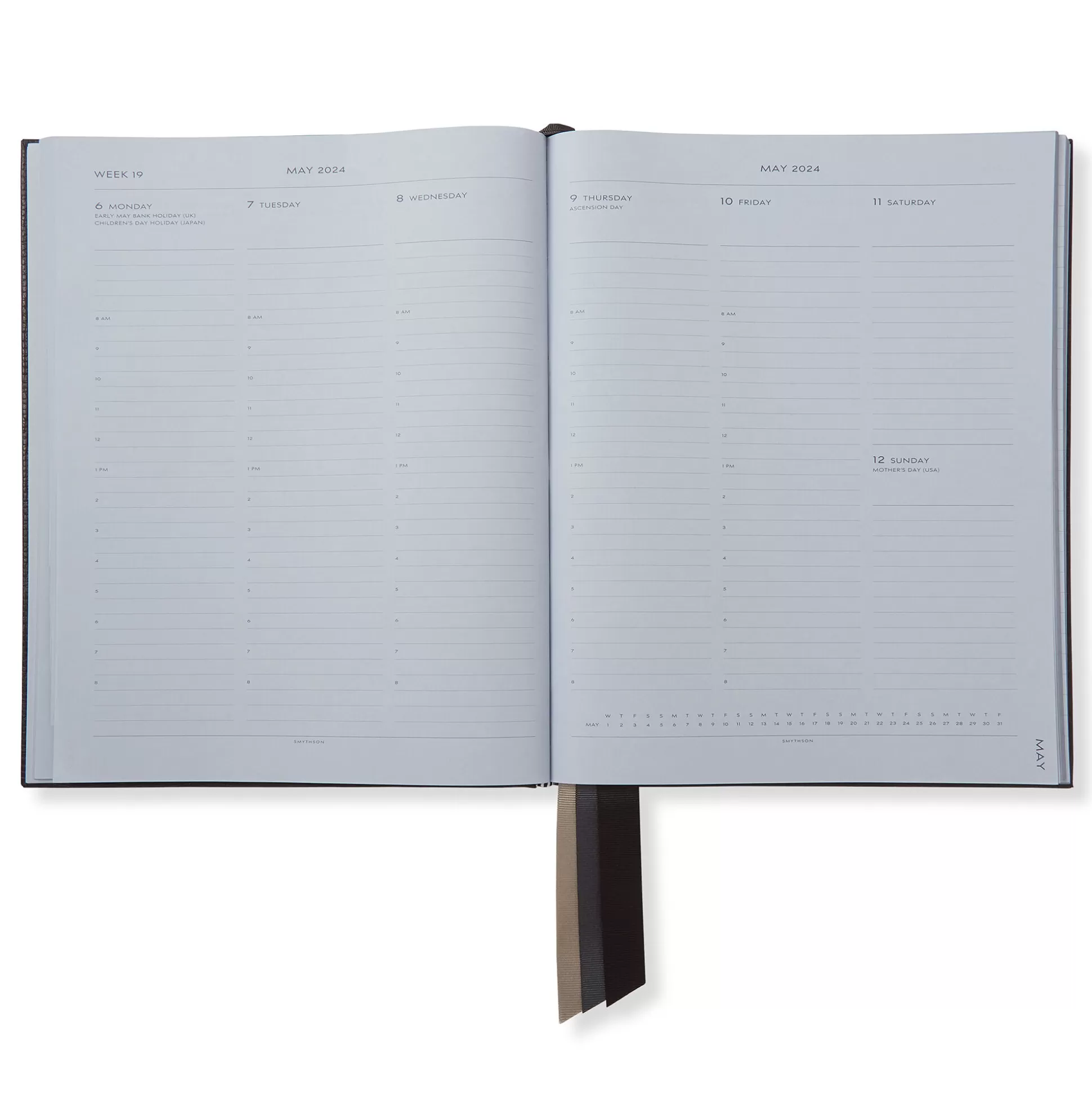 Smythson Desk Diaries^2023-2024 Portobello Weekly Vertical Diary In Ludlow