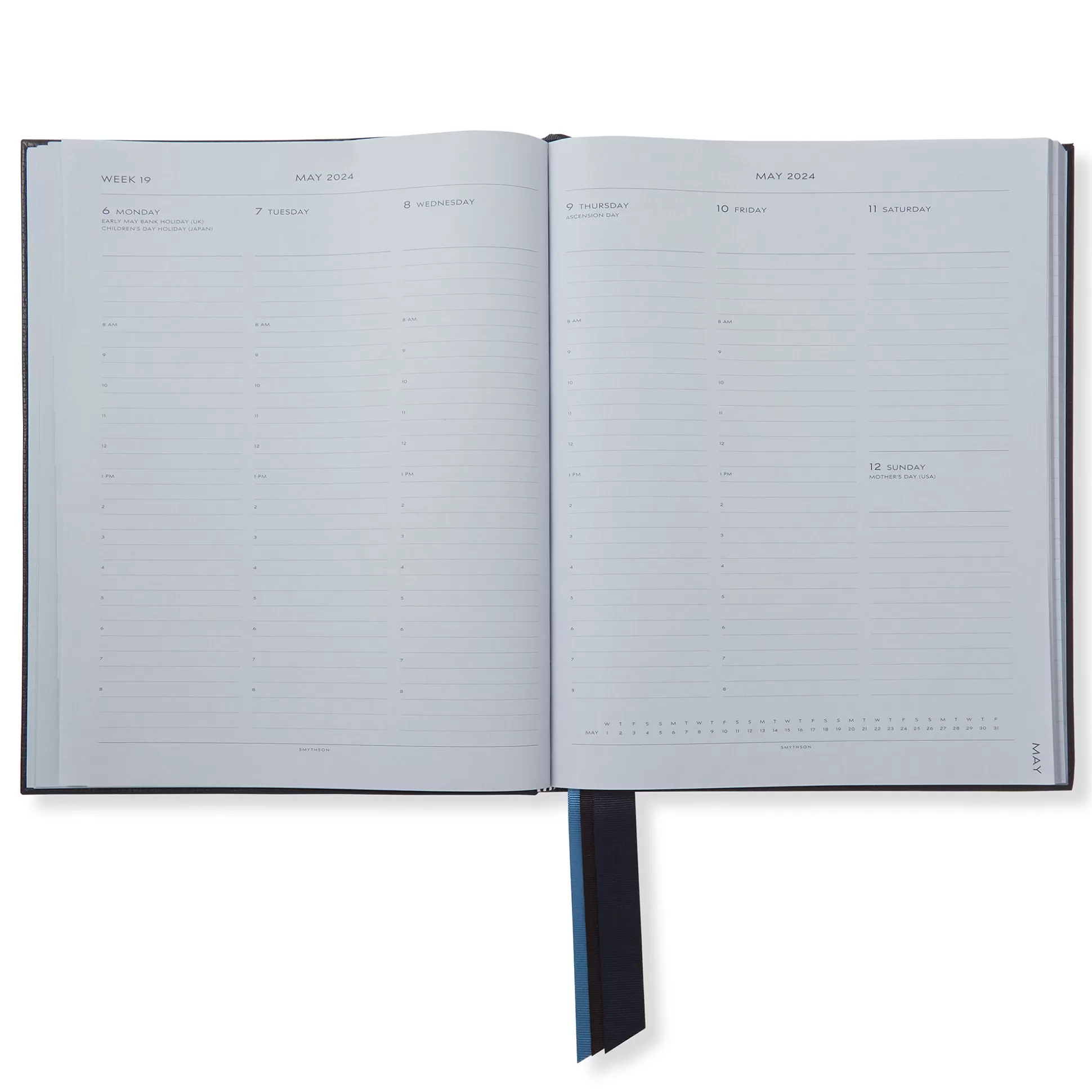 Smythson Desk Diaries^2023-2024 Portobello Weekly Vertical Diary In Ludlow