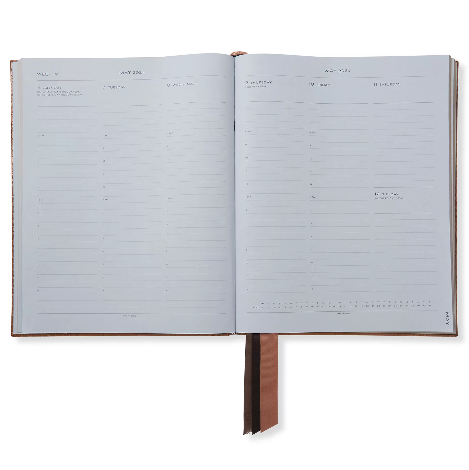 Smythson Desk Diaries^2023-2024 Portobello Weekly Vertical Diary In Mara