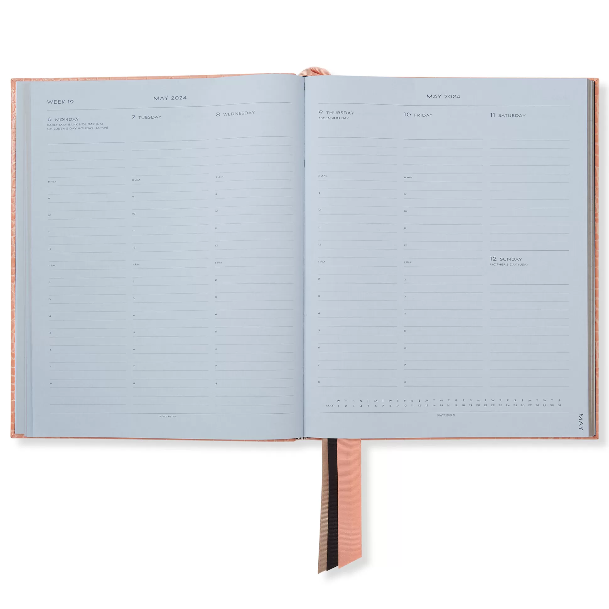 Smythson Desk Diaries^2023-2024 Portobello Weekly Vertical Diary In Mara