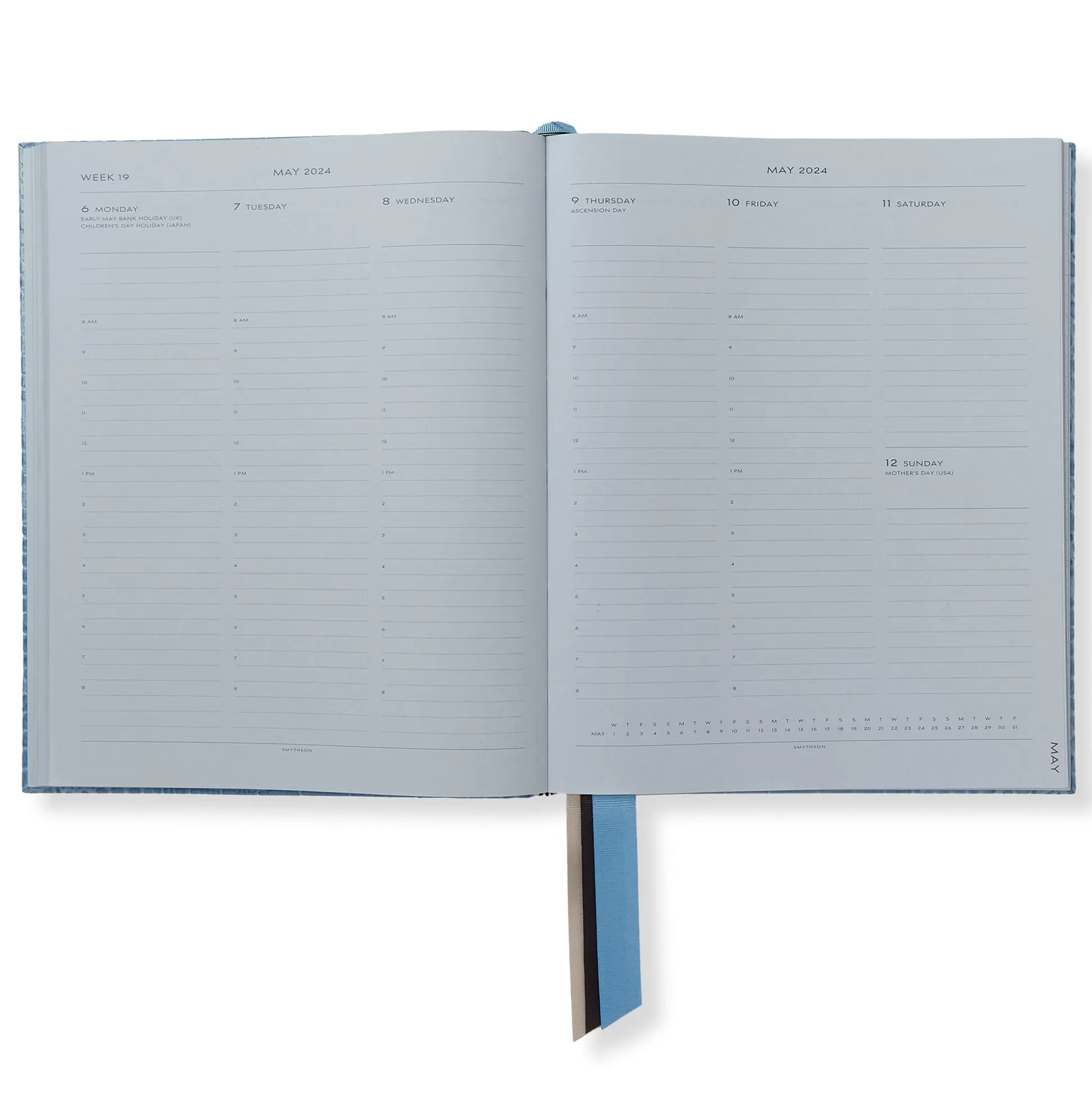 Smythson Desk Diaries^2023-2024 Portobello Weekly Vertical Diary In Mara