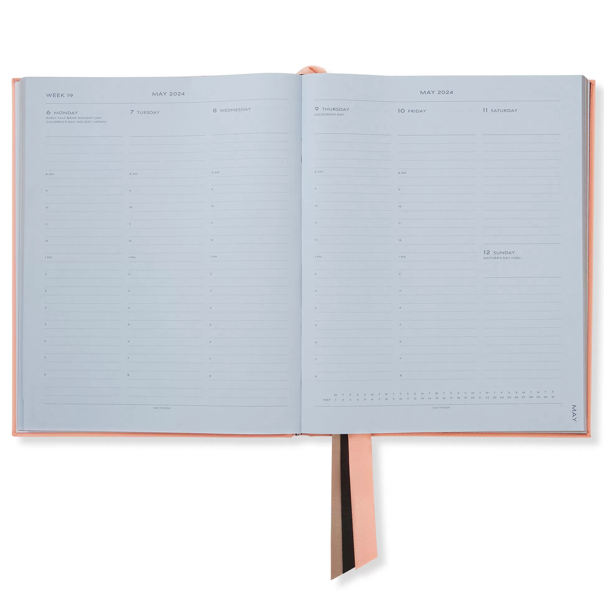 Smythson Desk Diaries^2023-2024 Portobello Weekly Vertical Diary In Panama