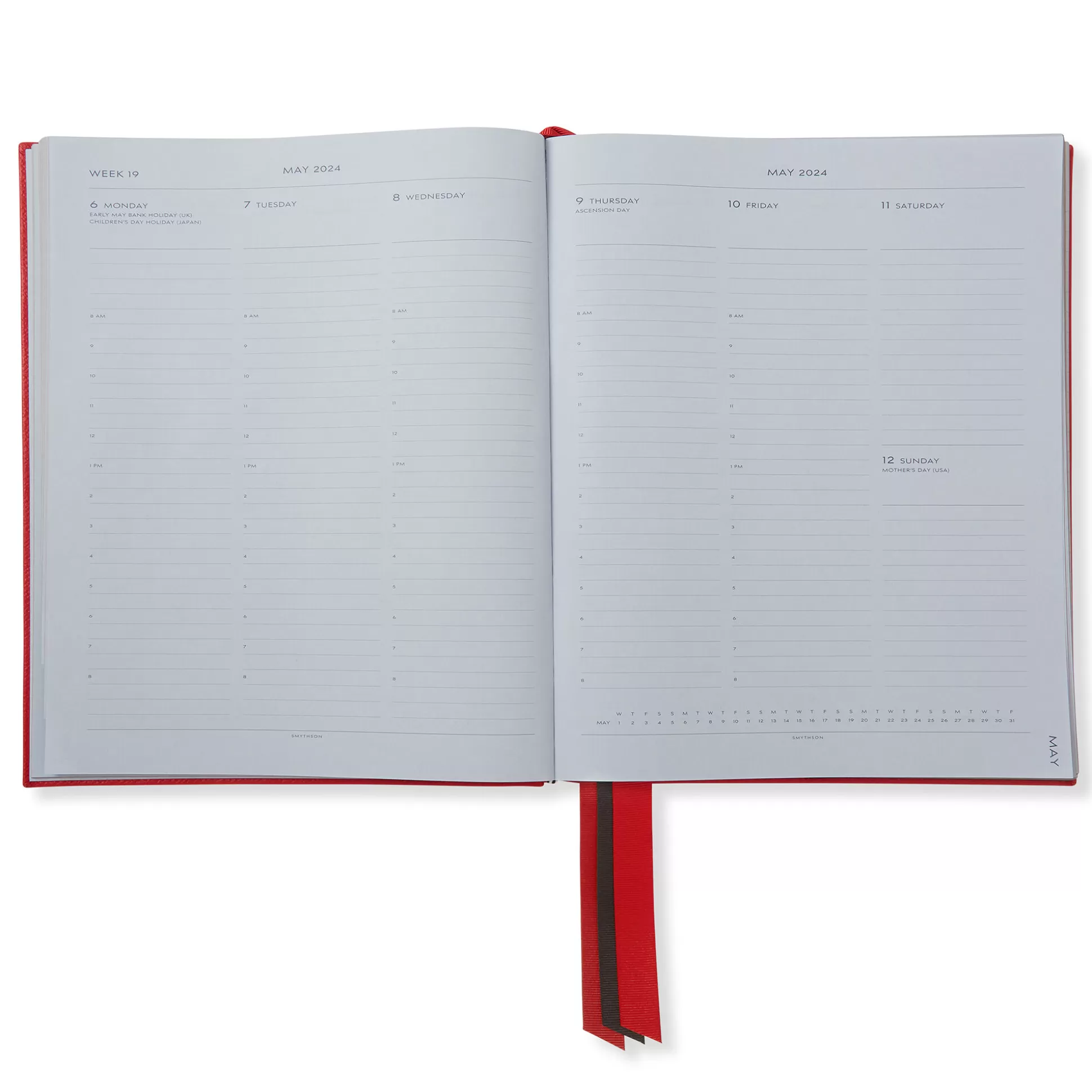 Smythson Desk Diaries^2023-2024 Portobello Weekly Vertical Diary In Panama