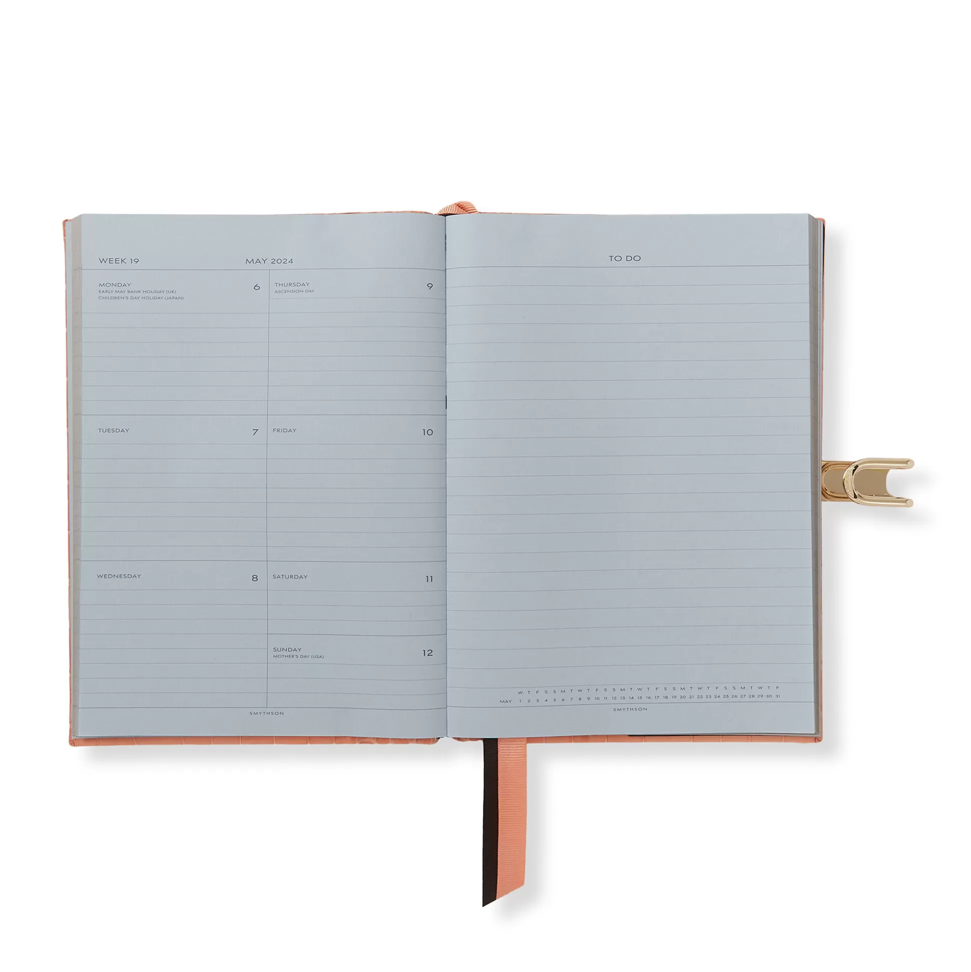 Smythson Mid-Size Diaries^2023-2024 Soho Weekly Diary With Slide In Mara