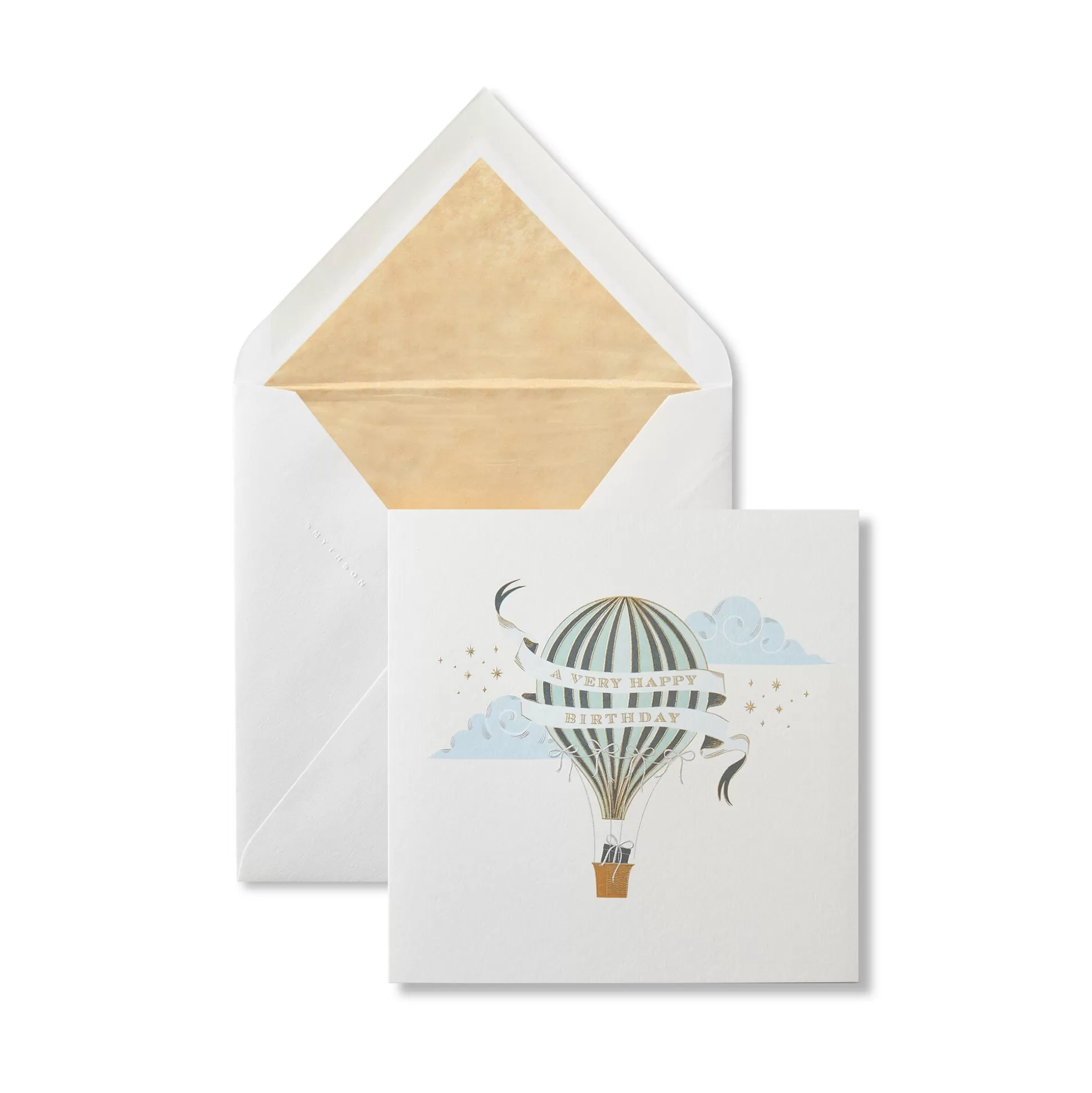 Smythson Birthday Cards^Birthday Hot Air Balloon