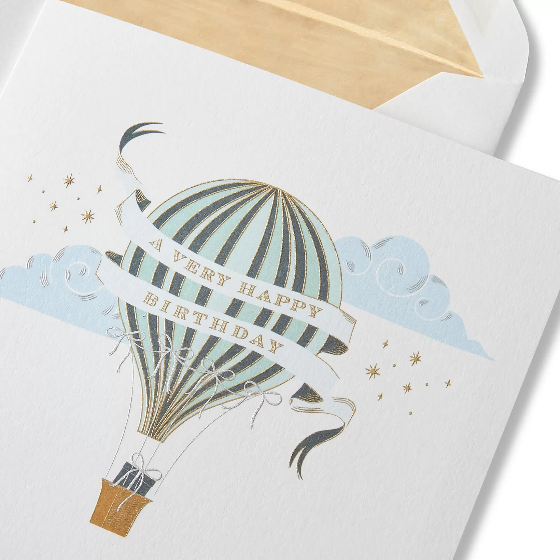 Smythson Birthday Cards^Birthday Hot Air Balloon
