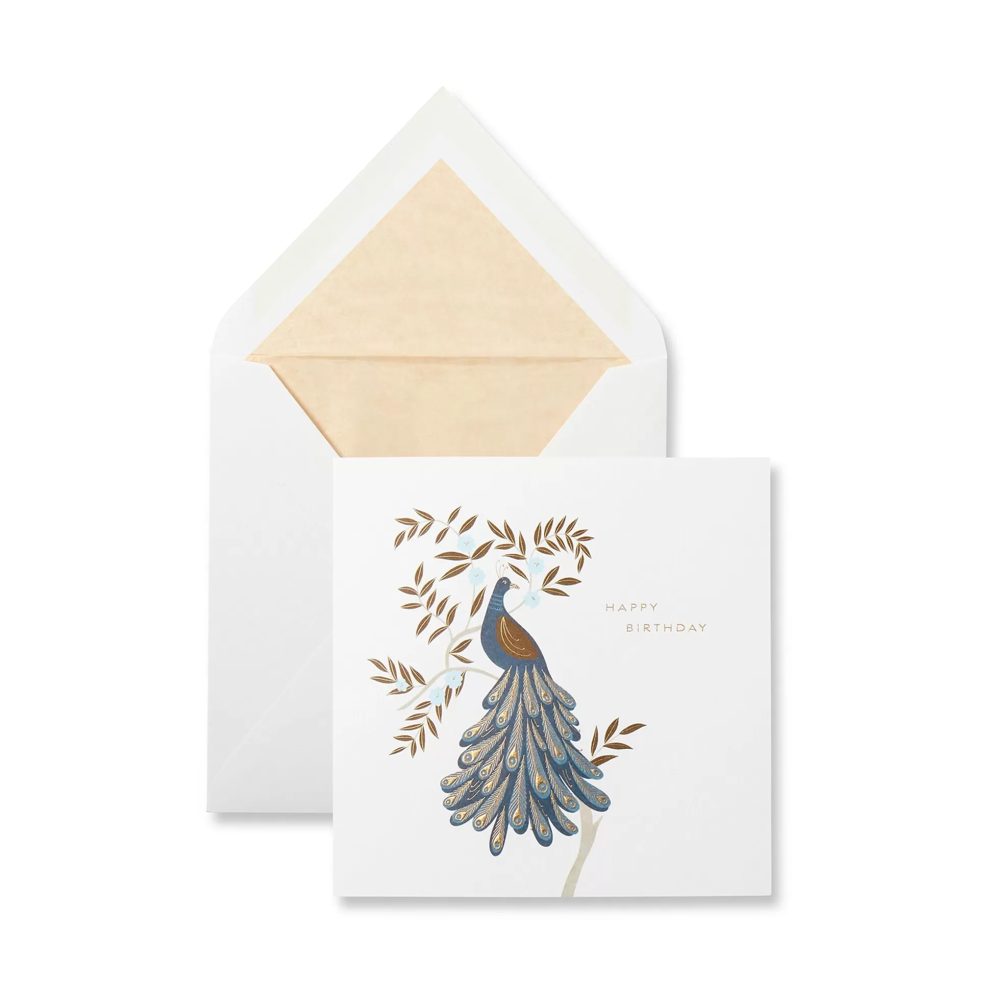 Smythson Birthday Cards^Birthday Peacock Card
