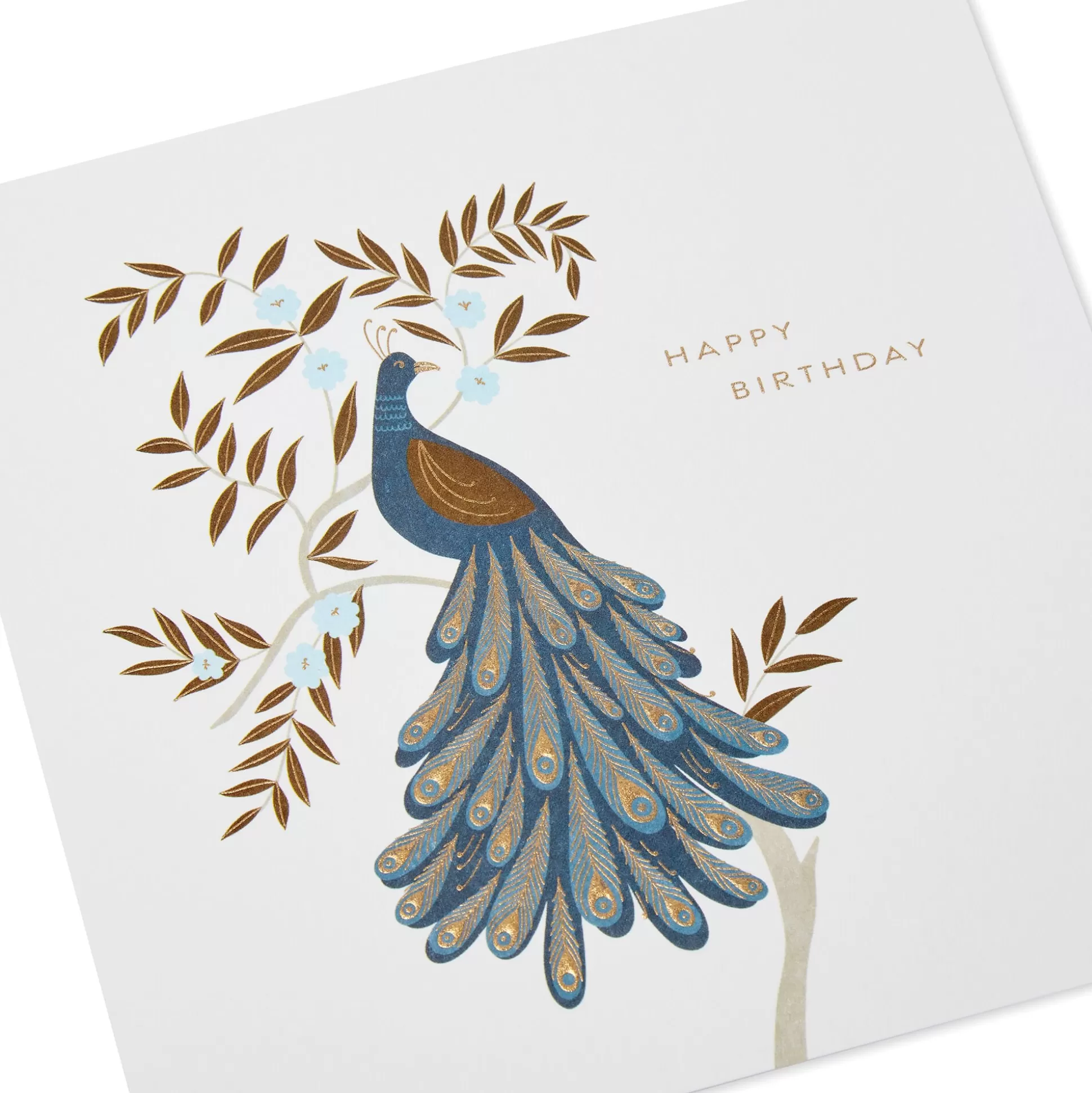 Smythson Birthday Cards^Birthday Peacock Card
