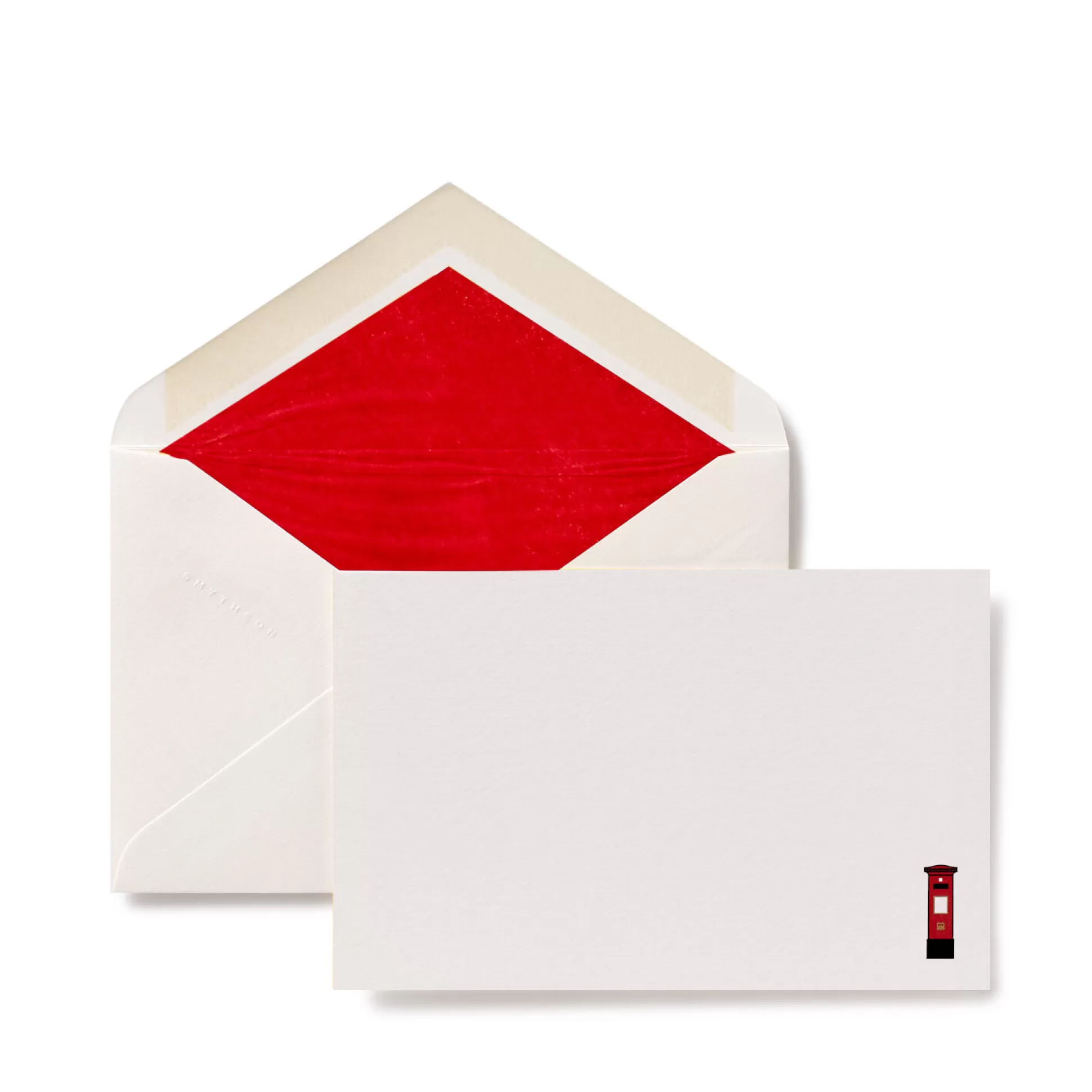 Smythson Correspondence Cards^British Postbox Motif Correspondence Cards