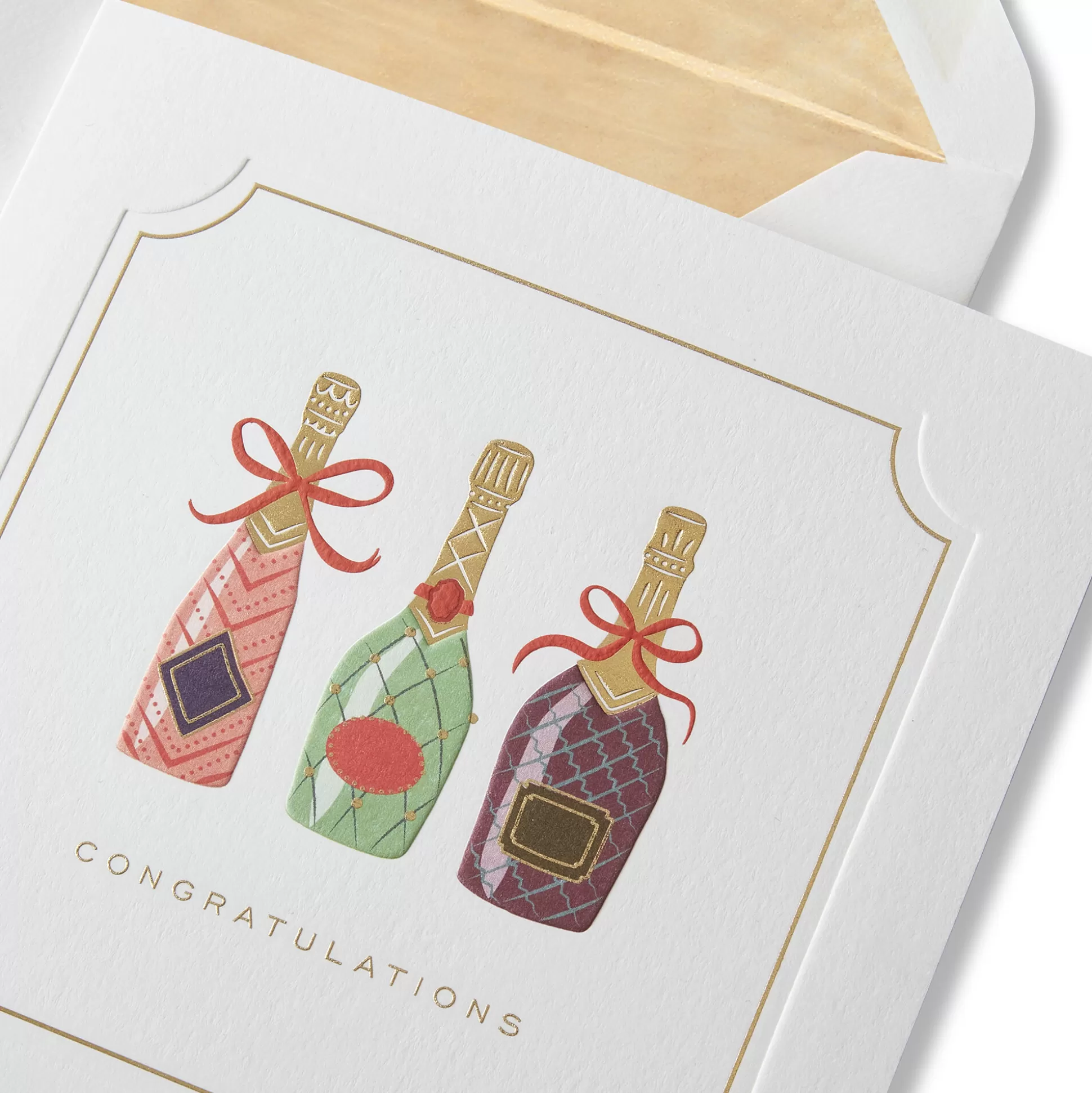 Smythson Greeting Cards^Champagne Congratulation Card