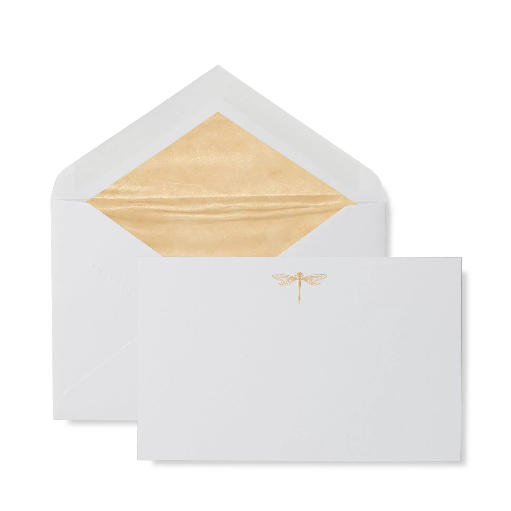 Smythson Correspondence Cards^Dragonfly Motif Correspondence Cards