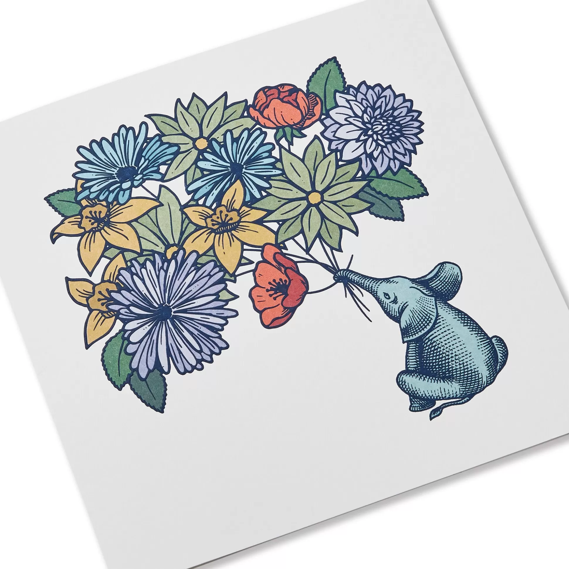 Smythson Birthday Cards^Elephant Greeting Card
