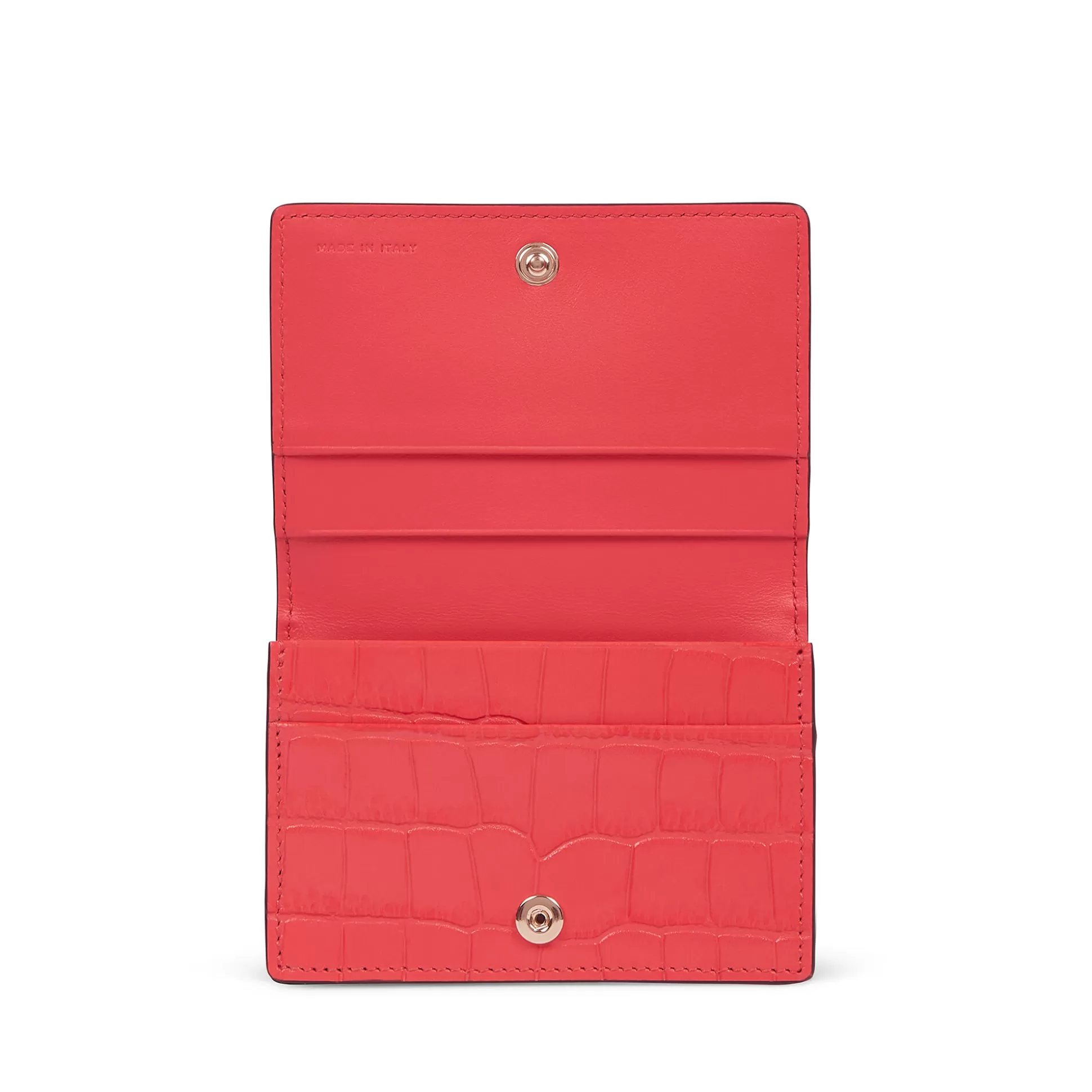 Women Smythson Card Holders^Folded Card Case With Snap Closure In Mara
