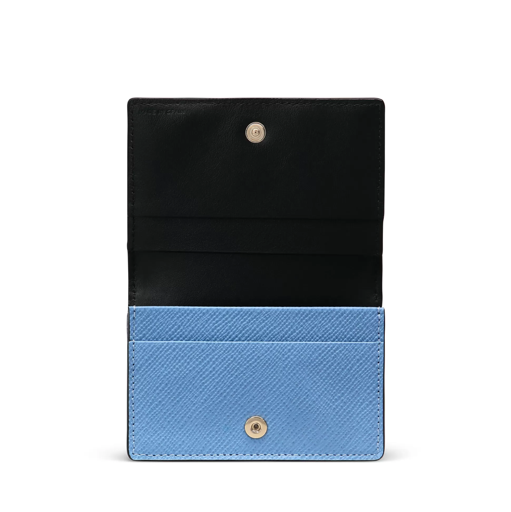 Women Smythson Card Holders^Folded Card Case With Snap Closure In Panama
