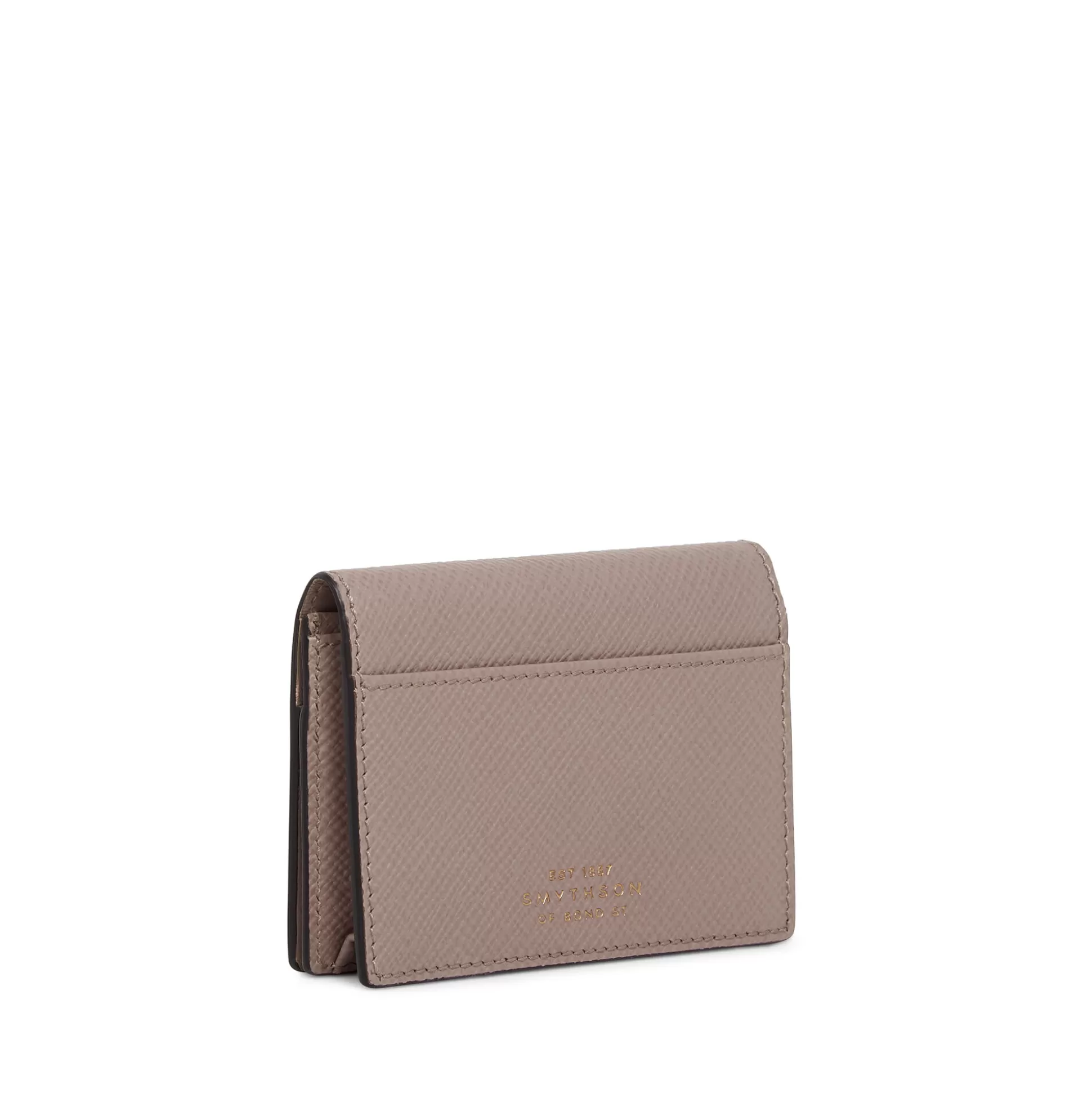 Women Smythson Card Holders^Folded Card Case With Snap Closure In Panama