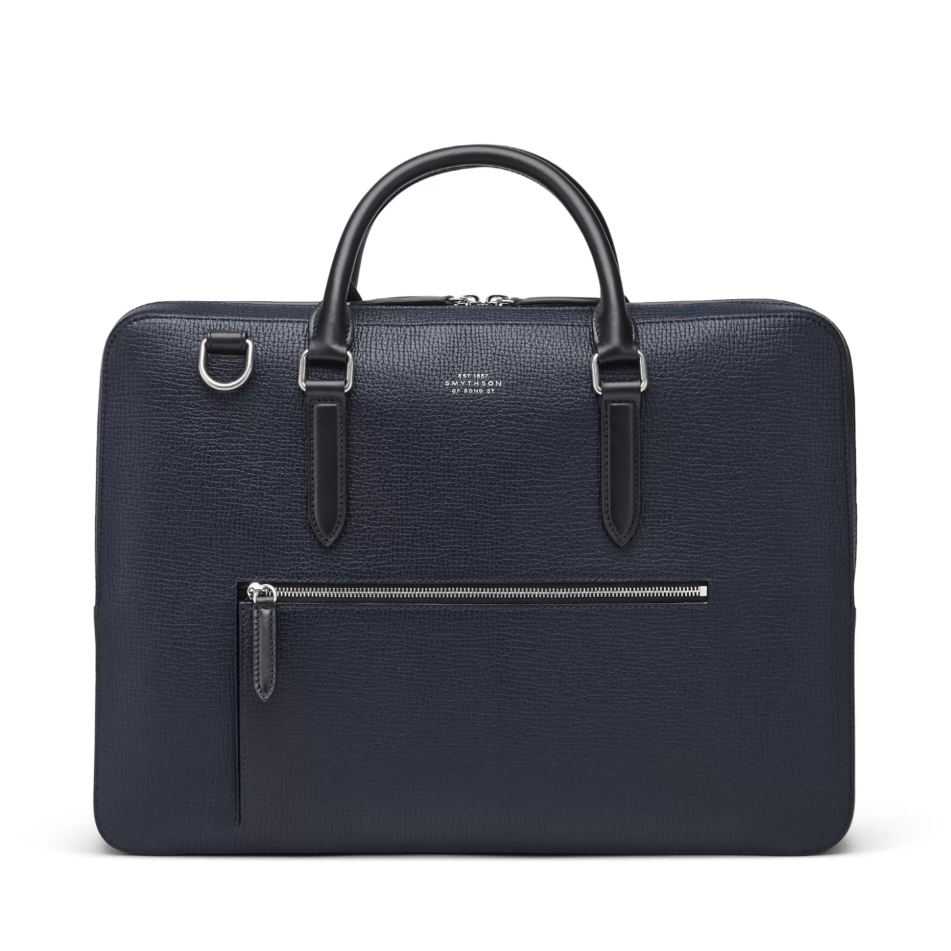 Men Smythson Briefcases^Large Briefcase With Zip Front In Ludlow