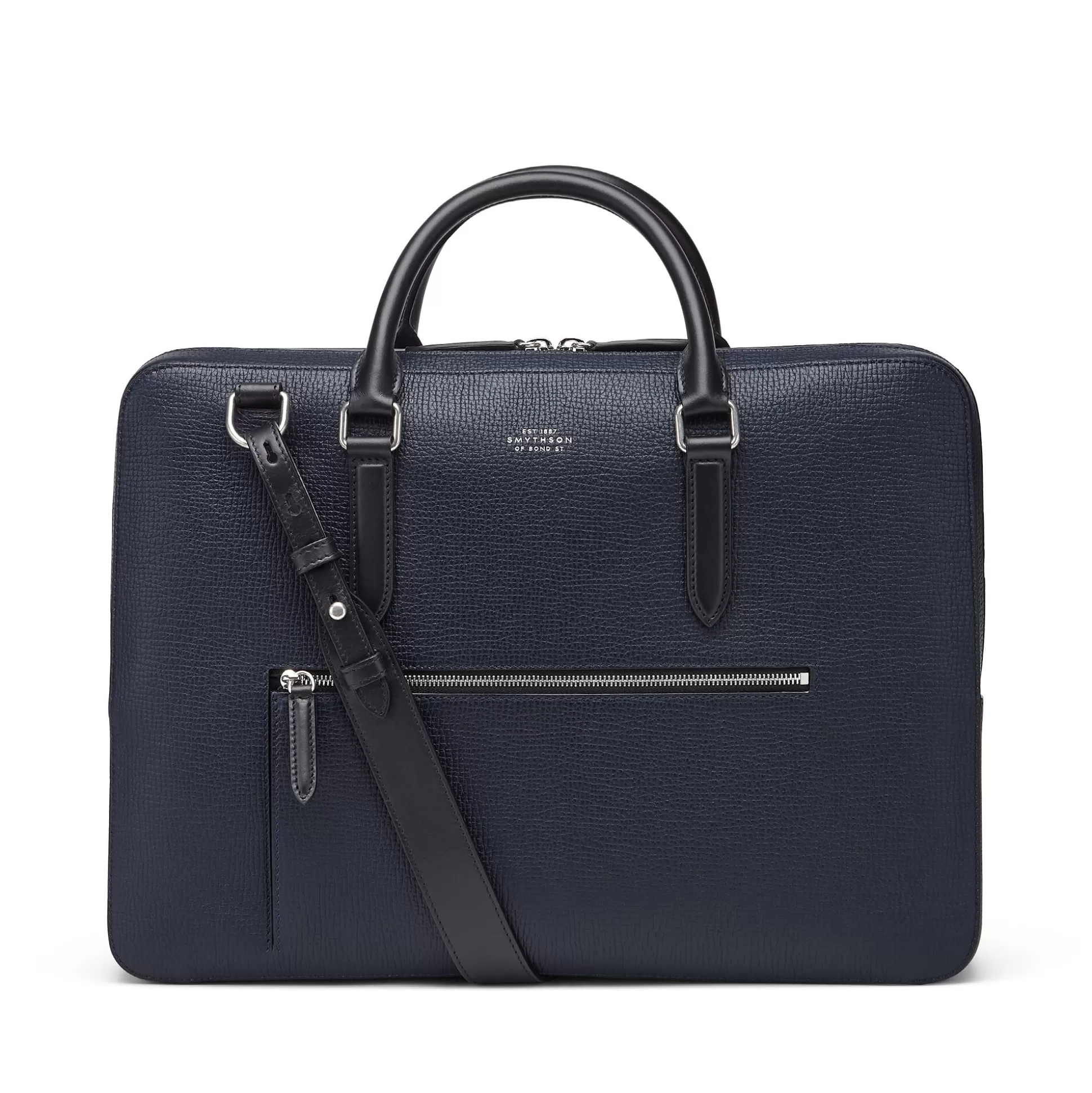 Men Smythson Briefcases^Large Briefcase With Zip Front In Ludlow