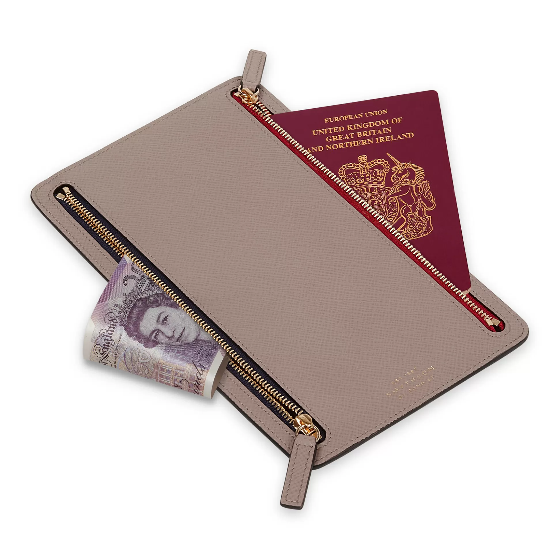Women Smythson Travel Wallets^Multi-Zip Case In Panama