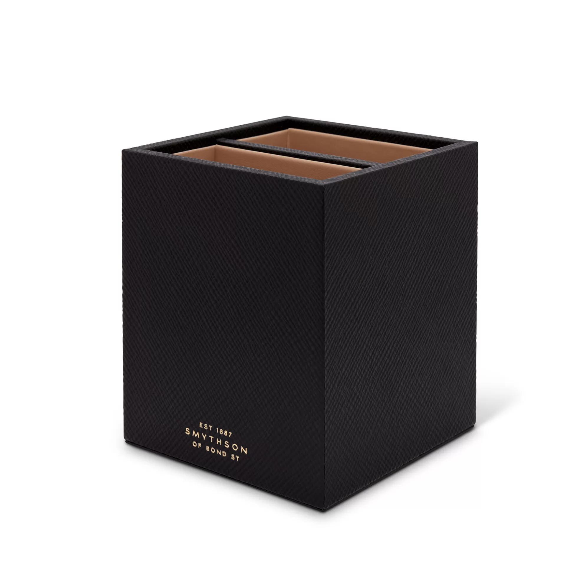 Smythson Desk Accessories^Pen Pot With Divider In Panama