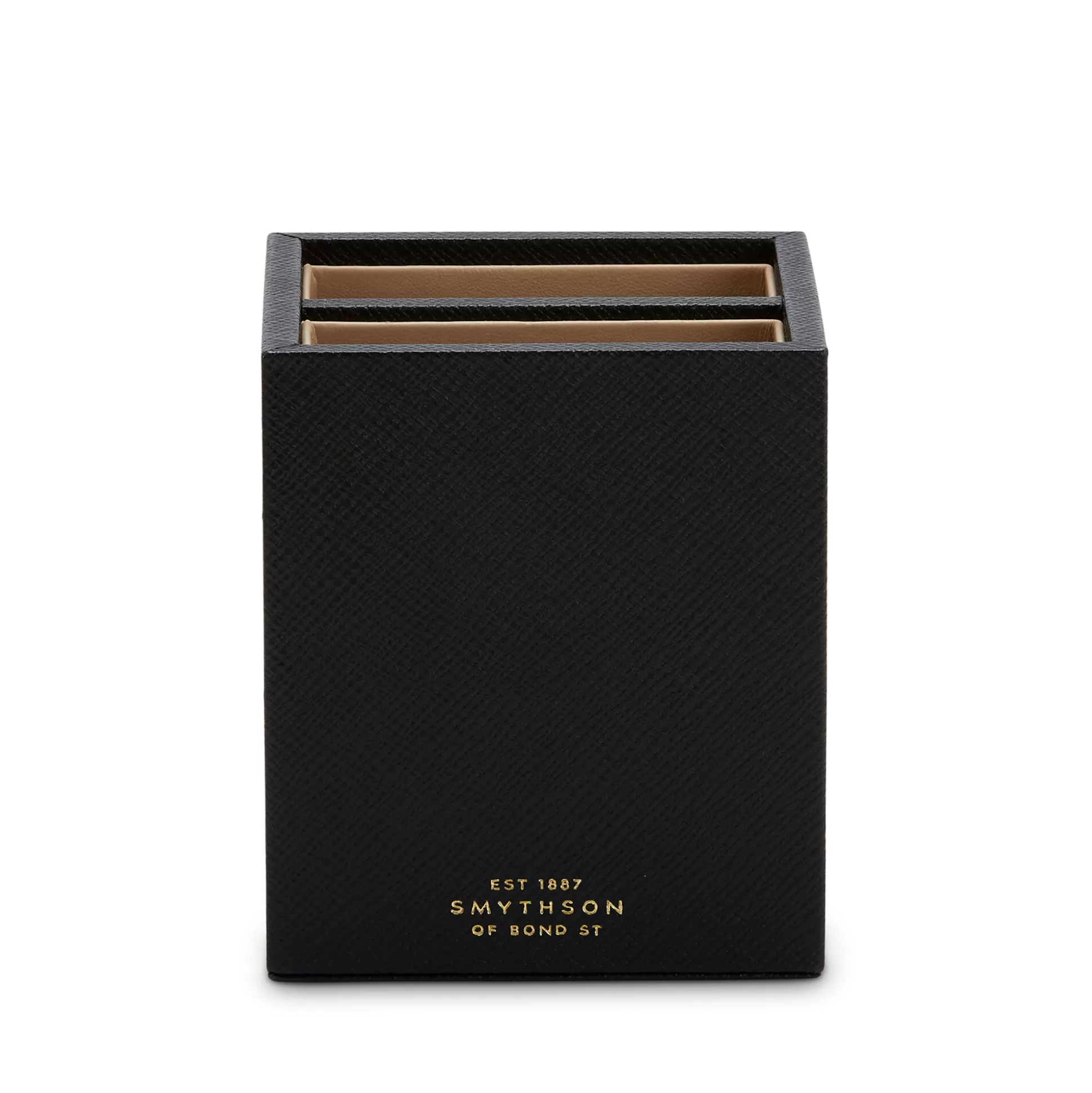 Smythson Desk Accessories^Pen Pot With Divider In Panama