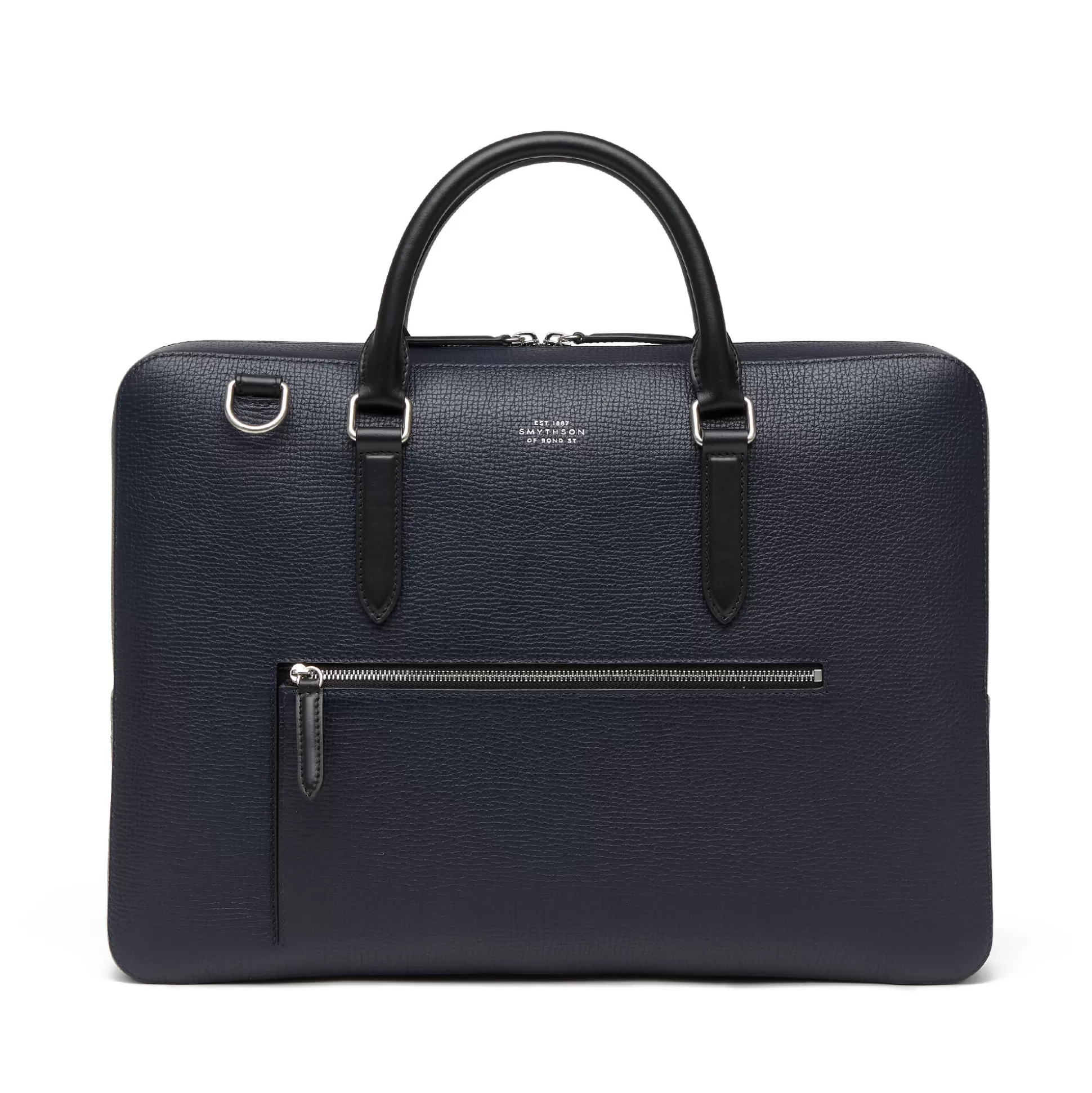 Men Smythson Briefcases^Slim Briefcase With Zip Front In Ludlow