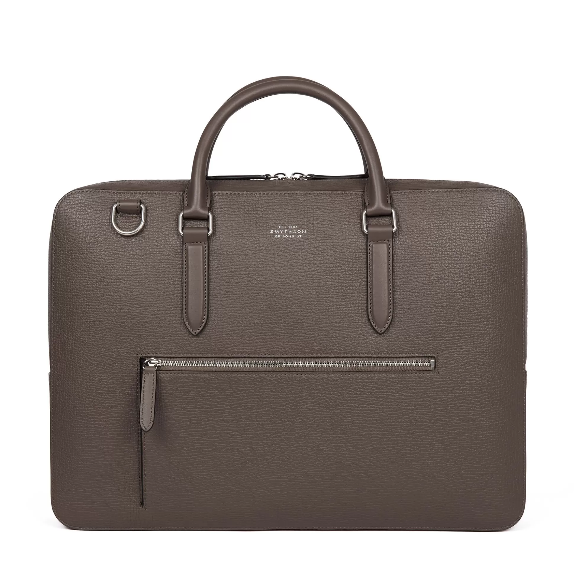 Women Smythson Business Bags And Briefcases^Slim Briefcase With Zip Front In Ludlow
