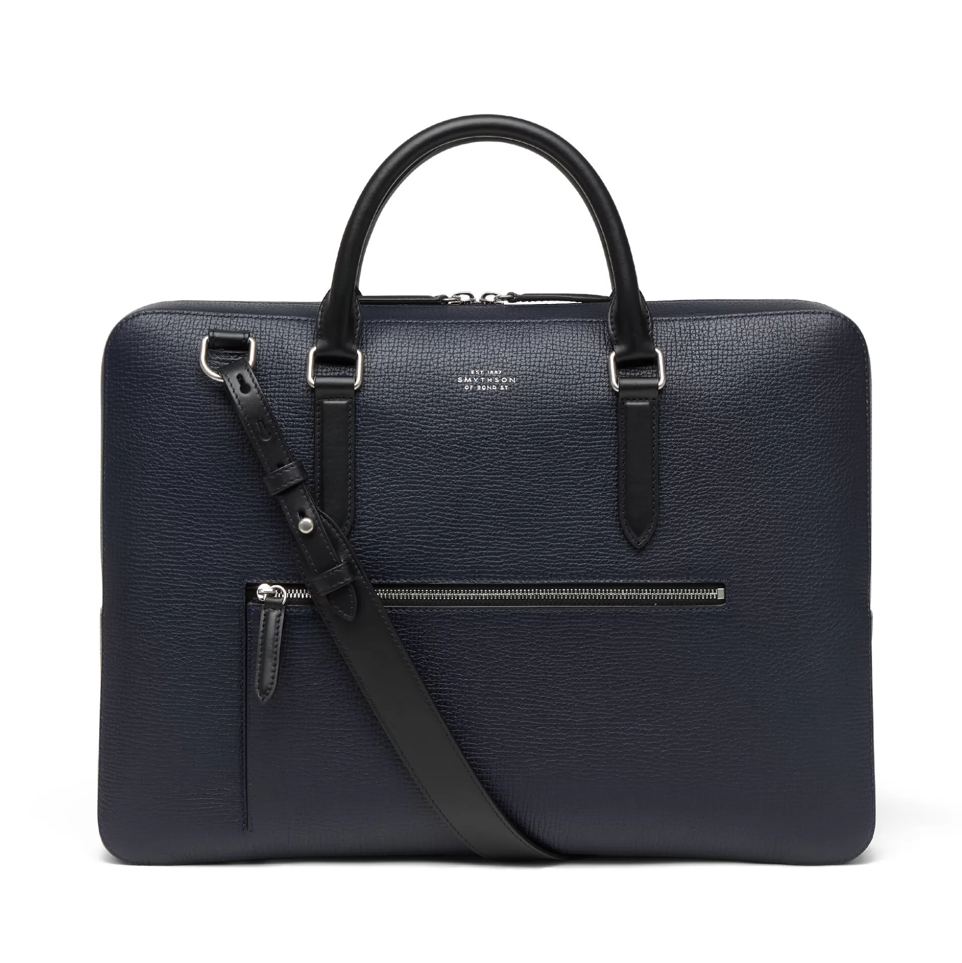Men Smythson Briefcases^Slim Briefcase With Zip Front In Ludlow