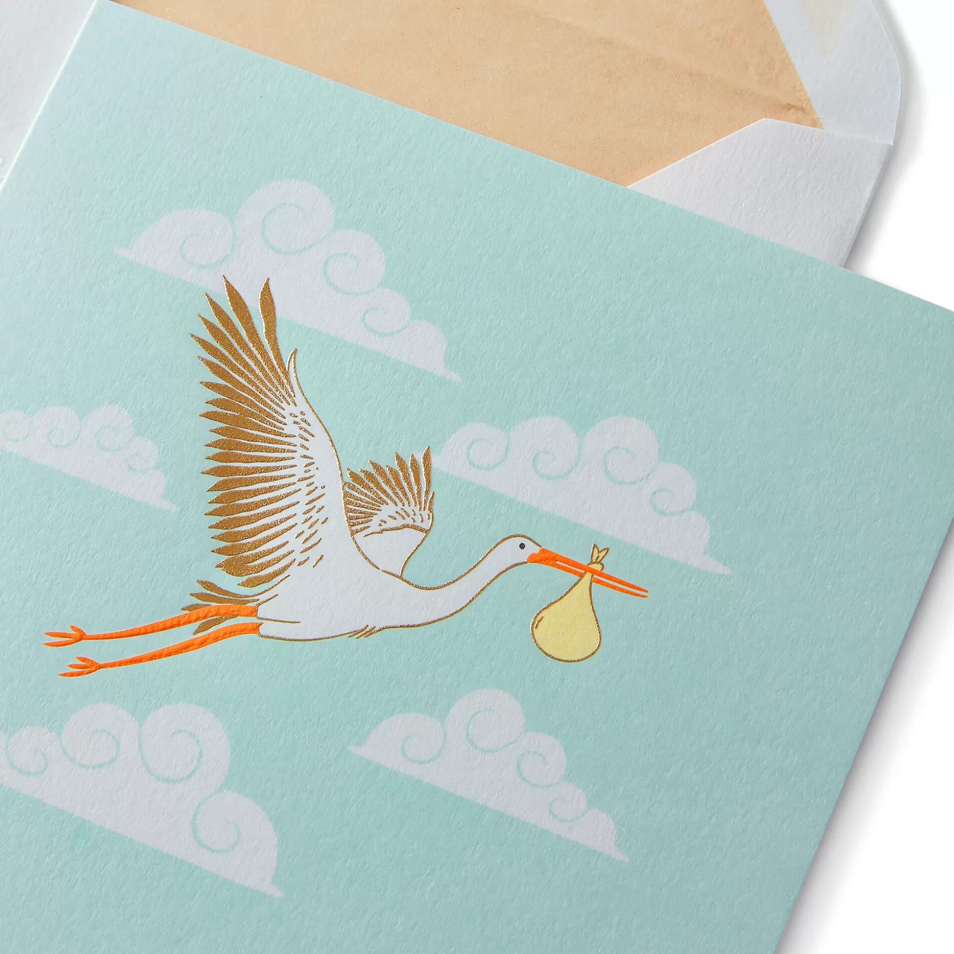 Smythson Greeting Cards^Stork Birth Greeting Card