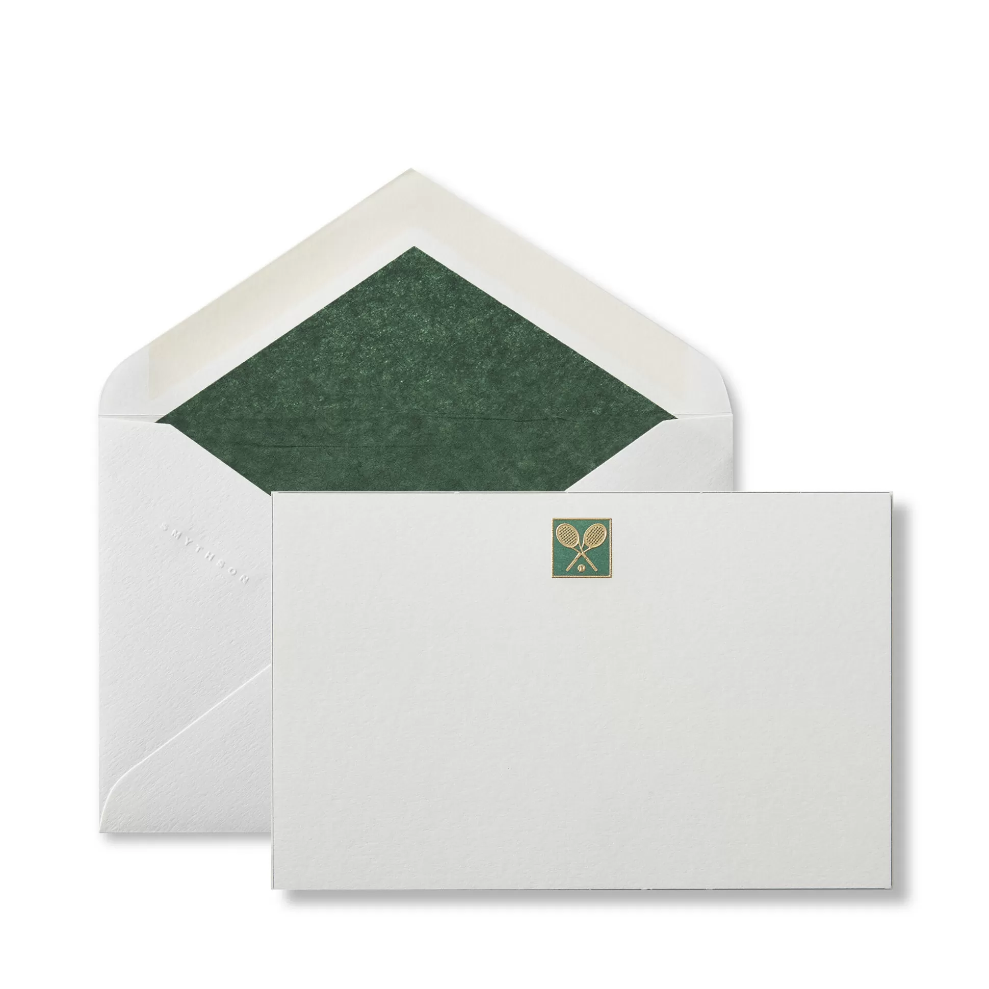 Smythson Correspondence Cards^Tennis Rackets Motif Correspondence Card Set