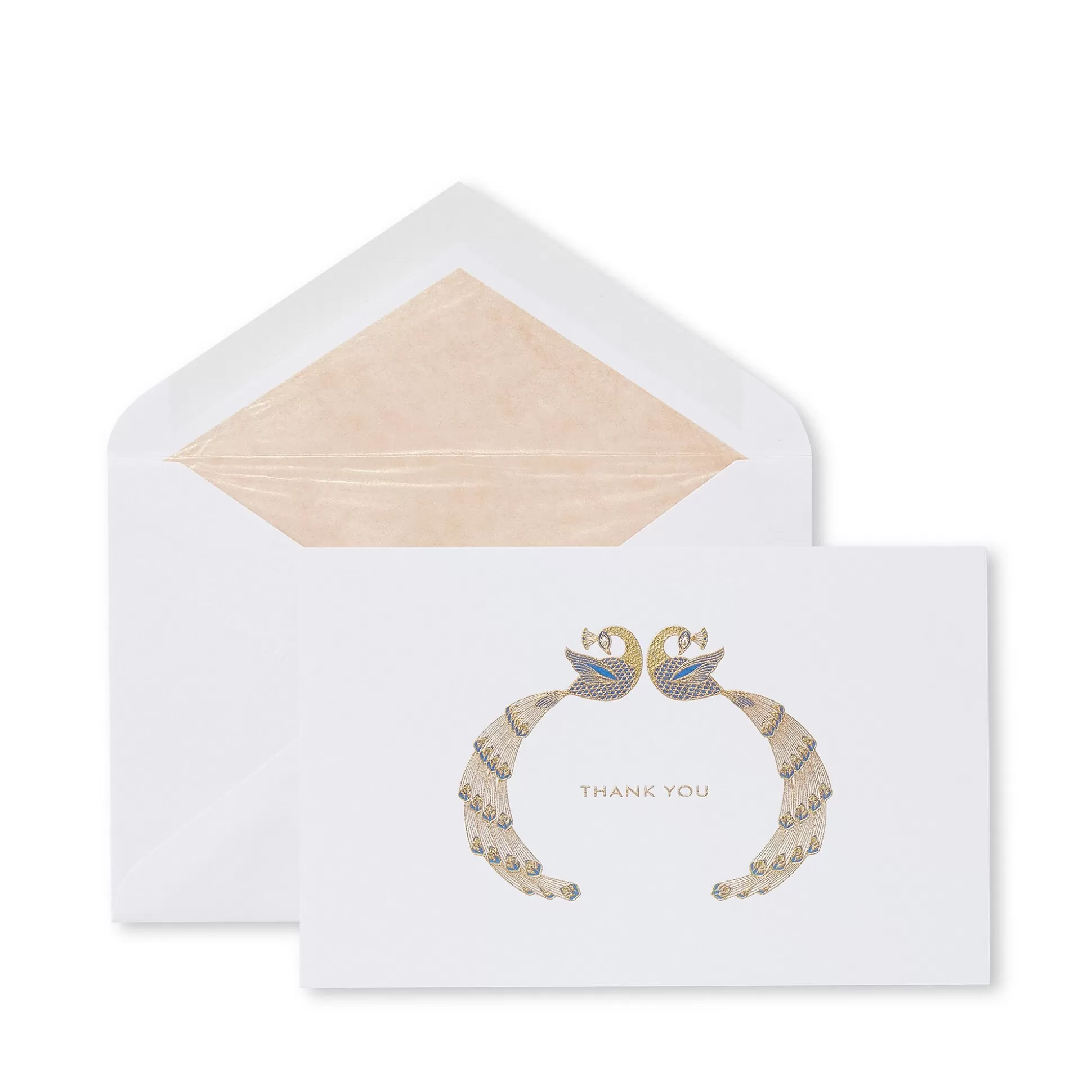 Smythson Greeting Cards^Thank You Peacock Card