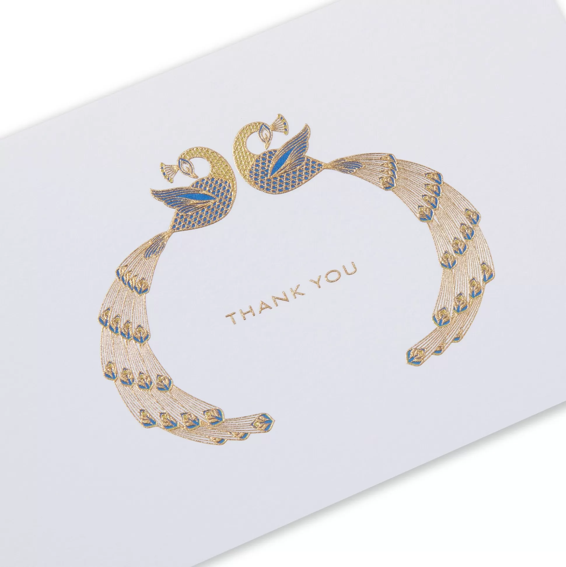 Smythson Greeting Cards^Thank You Peacock Card