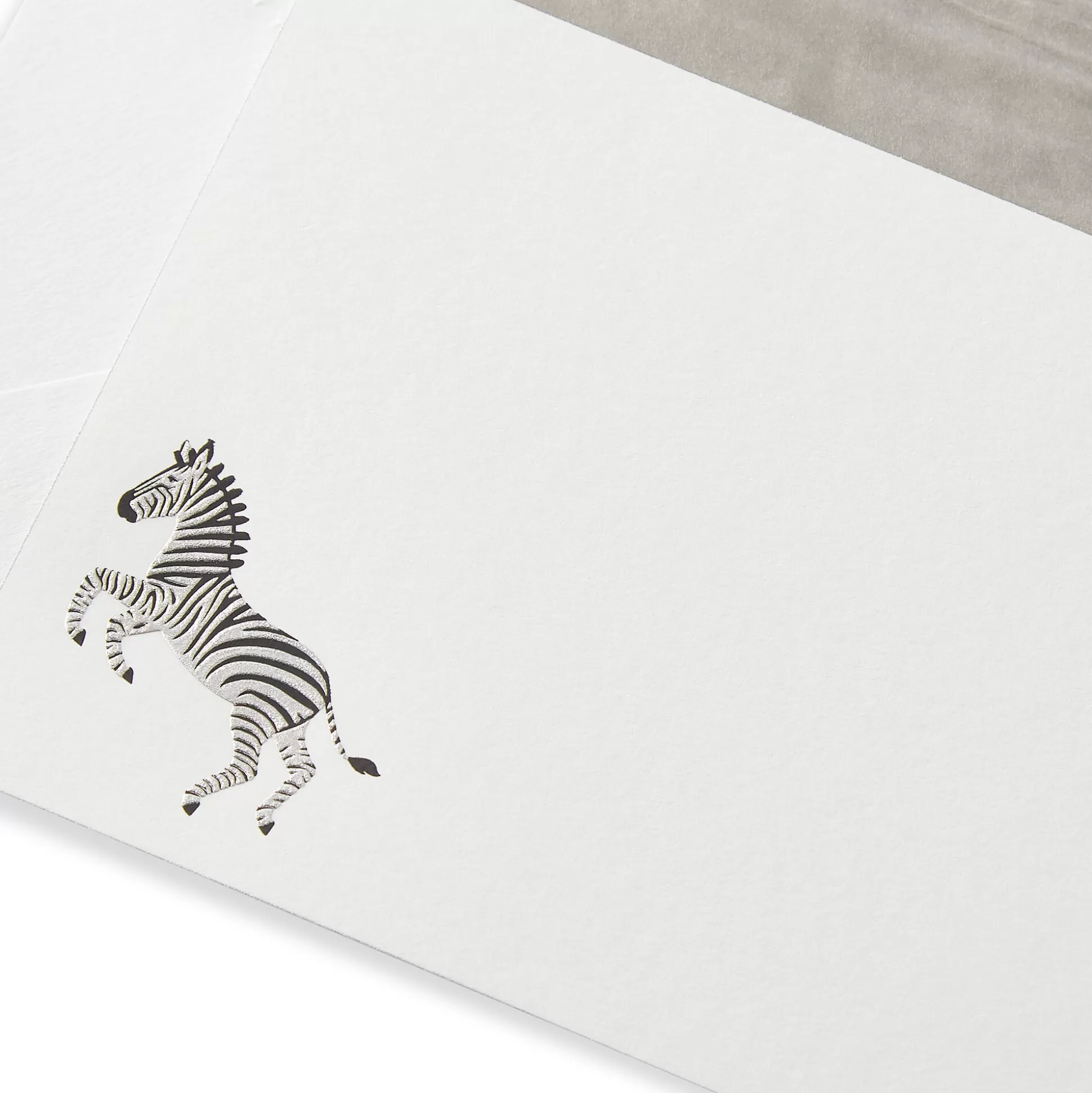 Smythson Correspondence Cards^Zebra Animal Kingdom Card Set